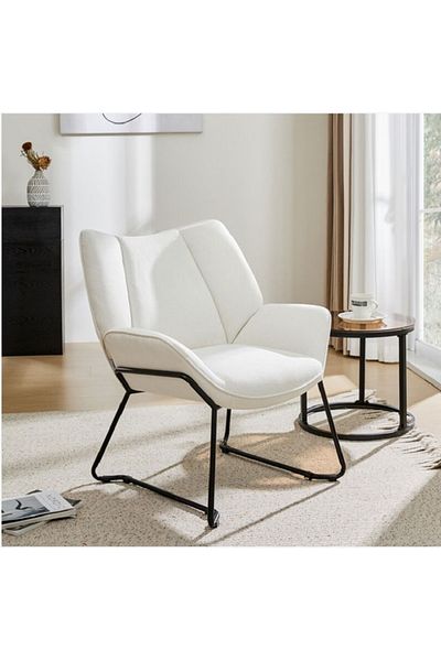 rexa Beige fabric single chair