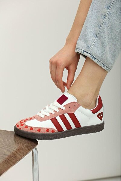 BERAT KUTLAY BK AZUL Çizgili Düz Taban Bağcıklı Rahat Spor Ayakkabı