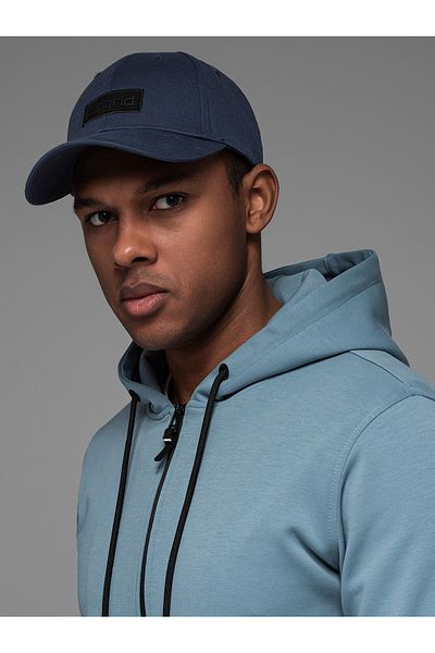 OMBRE Herren-Baseballkappe mit rechteckigem Patch - Marineblau V3 OM-ACCS-0104