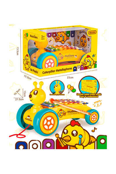 LRS STORE Süper Sevimli Tırtıl Ksilofon Yüksek Kalite Tekerli Bebek-Çocuk Ksi...