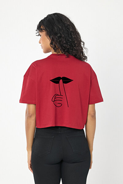 Windy Island Дамска къса тениска с печат на гърба и велосипедна яка