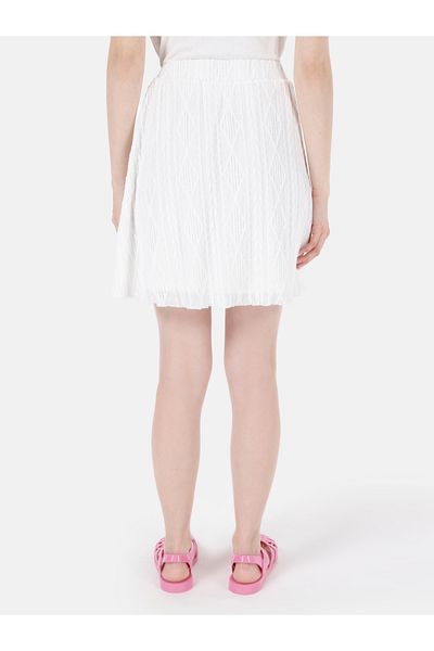 Colin's Regular Fit Jacquard Women's White Skirt