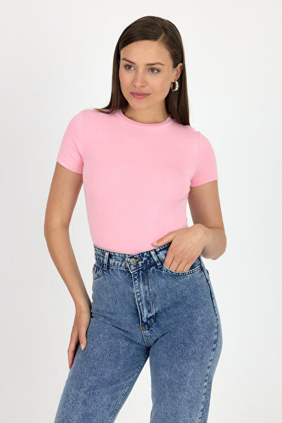 Rays Μπλουζάκι με λεπτή εφαρμογή από ροζ ιξώδες/μαλακό ύφασμα 1468