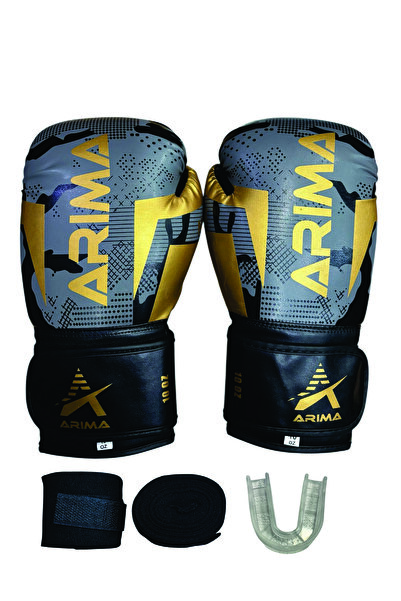 ARIMA Boks Eldiveni & Kick Boks Eldiveni & Muay Thai Eldiveni & Kickboks Eldiveni Set Siyah