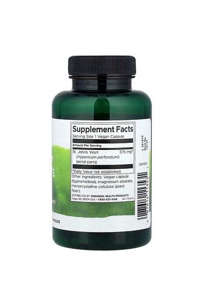 SWANSON Full Spectrum St. John's Wort 375 mg 120 Vegan Capsules