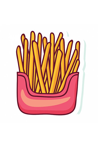 INOVATIX Set de 8 bucăți, autocolant cu cartofi prăjiți, INOVATIX®. 6 cm