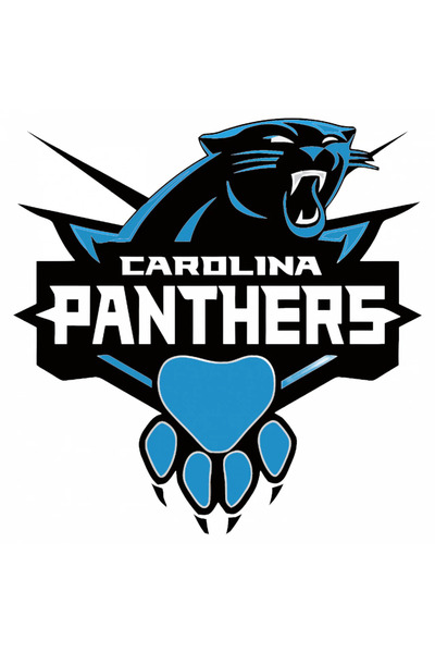 INOVATIX Set de 8 piese, autocolant Carolina Panthers, INOVATIX®. 6 cm