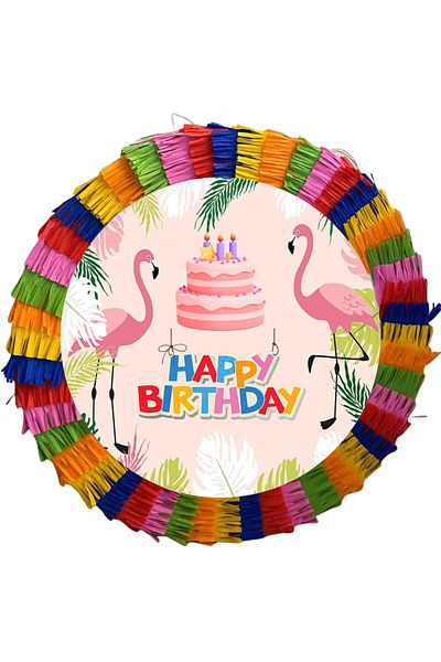 OEM Pinata pentru petreceri, 35 cm, multicolora, model Flamingo