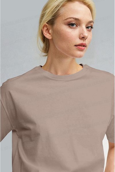 Teenage Millionaire Women's Mink Breathable Crew Neck Regular Fit Regular Cut Unprinted Basic T-Shirt