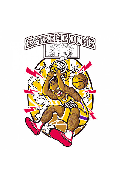 INOVATIX Set de 8 piese, autocolant baschet dunk extrem, INOVATIX®. 6 cm