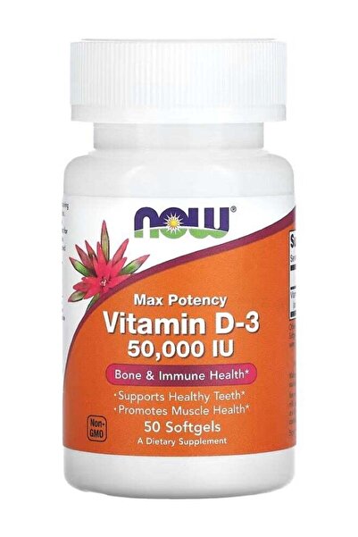 Now Foods فيتامين د-3 بحد أقصى 50,000 وحدة دولية، 50 كبسولة هلامية حبه أسبوعيا يكفي لمدة عام
