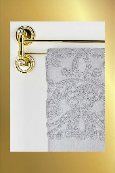 birizmoda Isabel Fringed Hand and Face Towel - Gray