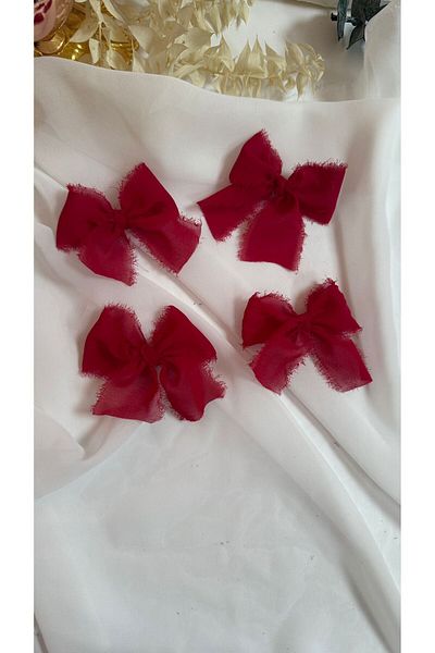 LAYLAEVENTS Chiffon Fabric Ribbon Ready Bow-25 Pieces