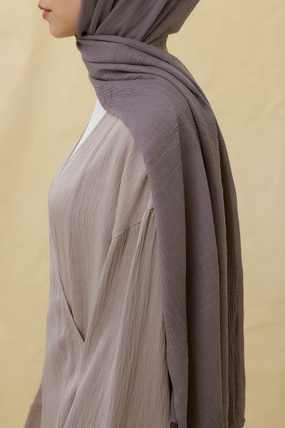FENZA SCARF Brice Hot Gray Long Fringe Tassel Cotton Shawl