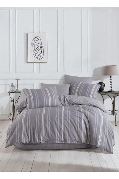 Miabella Home Set de lenjerie de pat dublu cu cearșaf Set de husă de pilota premium Seturi de lenjerie de pat dublă cu elastic