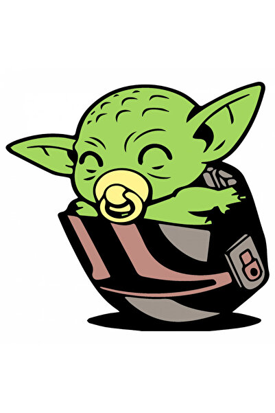 INOVATIX Set de 8 piese, autocolant Baby Grogu Mandalorian cu suzetă, INOVATI...