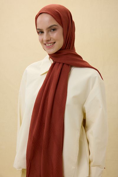 FENZA SCARF Lilyum Tile Fringe Tassel Cotton Shawl