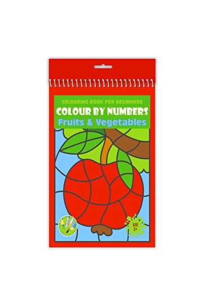 Libra Carte de colorat cu numere A4 - Fructe și legume 3+