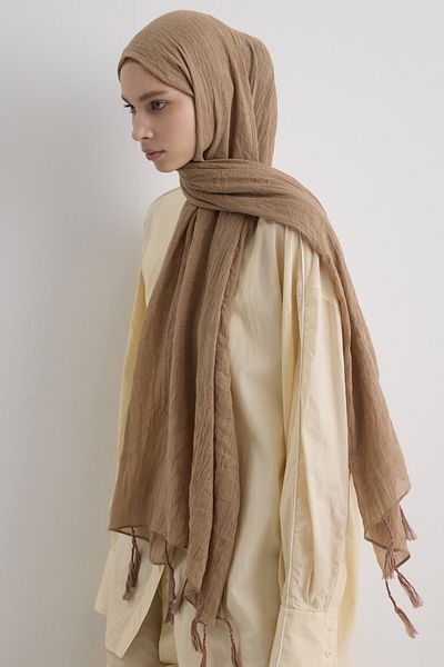 FENZA SCARF DREW ΜΠΕΖ ΜΠΟΗΜΙΚΟ ΜΑΚΡΥ ΜΑΝΤΗΛΙ ΒΑΜΒΑΚΙ