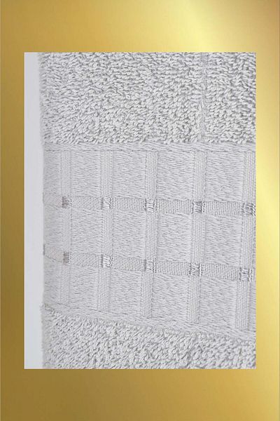 birizmoda Alexandra Jacquard Hand and Face Towel - Gray