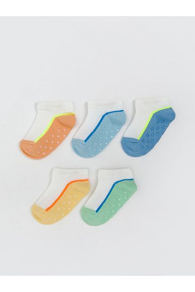 LC Waikiki Striped Baby Boy Booties Socks Pack of 5