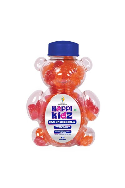 Happi kidz حلوى جيلاتينية متعددة الفيتامينات للأطفال الصغار | بنكهة الفراولة ...