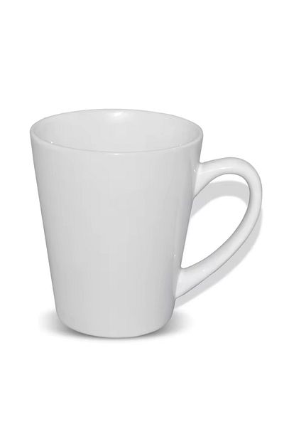 rexa Blank White Porcelain Cone-Shaped Latte Mug | Sublimation Mug for Personalized DIY Gifts