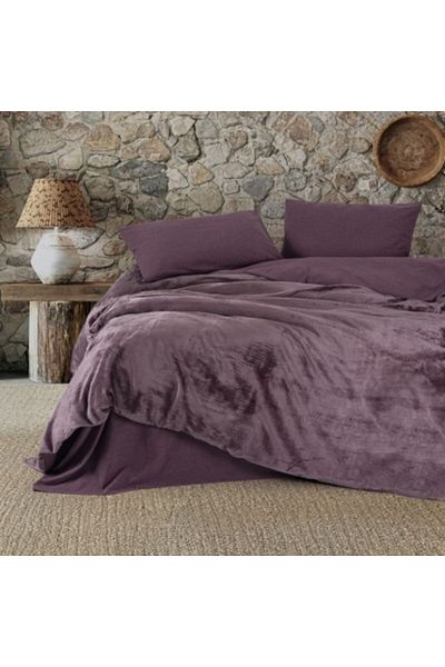 Cotton Box Velvet Flossy Mov Double Bed 4-Piece Set, Cotton Box