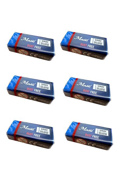 Masis Blue Exam Eraser 6 Pieces
