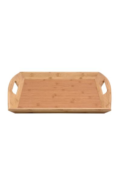 Bien Servi Quality Rectangular Shaped Bamboo Serving Tray Brown