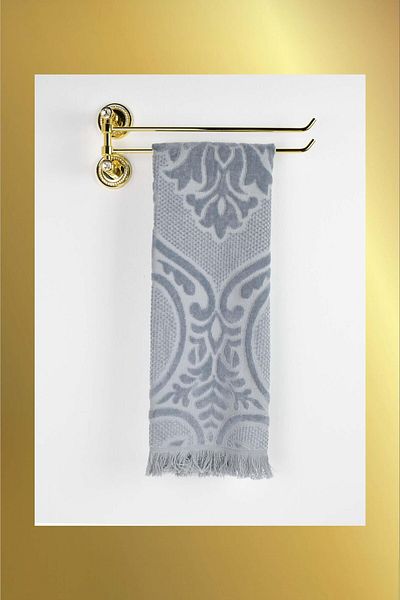 birizmoda Amber Jacquard Hand and Face Towel-Grey