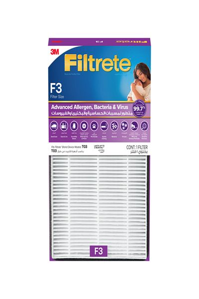 3M Filtrete F3 Advance Allergen Bacteria Virus Replacement Filter