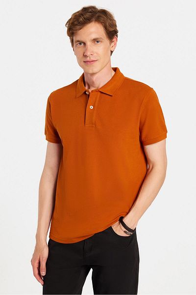 Tudors Ανδρικό T-Shirt Slim Fit Slim Fit 100% βαμβακερό πλακάκι με γιακά πόλο