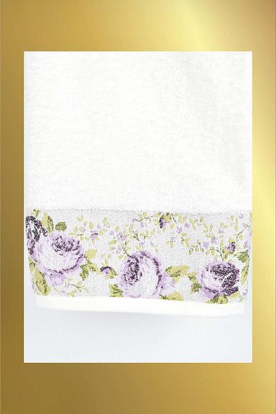 birizmoda Desima Bath Towel - White-Lilac