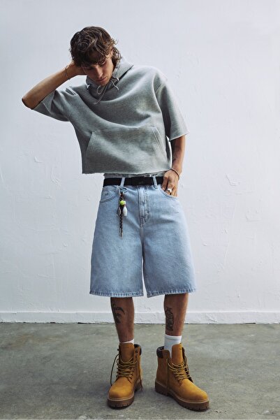 Pull & Bear Bol paça denim bermuda