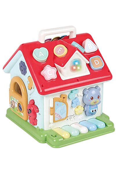 WePro Store Jucărie educativă pentru bebeluși, Casă cu forme, lumini, sunete,...