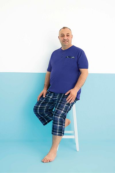 Aydoğan Men's Plus Size Capri Pajama Suit 250329