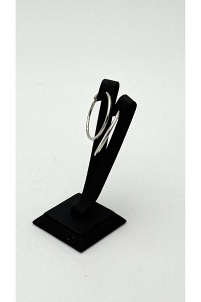 ELİOSA Silver Large Size Tarnish Free (Xuping) Hoop Steel Earrings