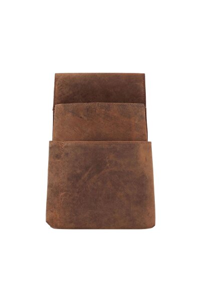 Alassio حقيبة حزام جلدي مقاس 10 سم، مناسبة لمحفظة النادل، مع حلقة قلم، حجم 1 لتر