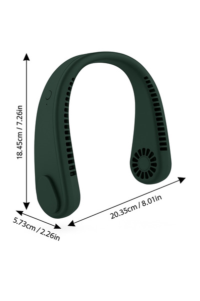 zola Φορητός ανεμιστήρας λαιμού, ασύρματος, εύκαμπτος, 3 ταχυτήτων, επαναφορτιζόμενος, 20,35X18,45x5,73 cm, πράσινος