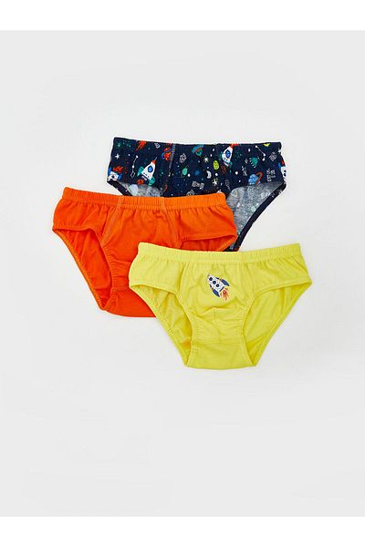 LC Waikiki Printed Boy's Panties with Elastic Waist, 3-Piece