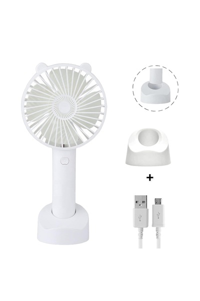 zola Φορητός επιτραπέζιος ανεμιστήρας, 3 ταχυτήτων, επαναφορτιζόμενος, με βάσ...