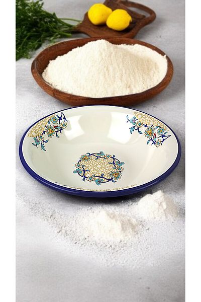 İnci Emaye 32 cm 3.5 Liter Enamel Basin Whisk and Mixing Bowl, Dough Basin. Fruit Bowl. Dower. Large Bowl