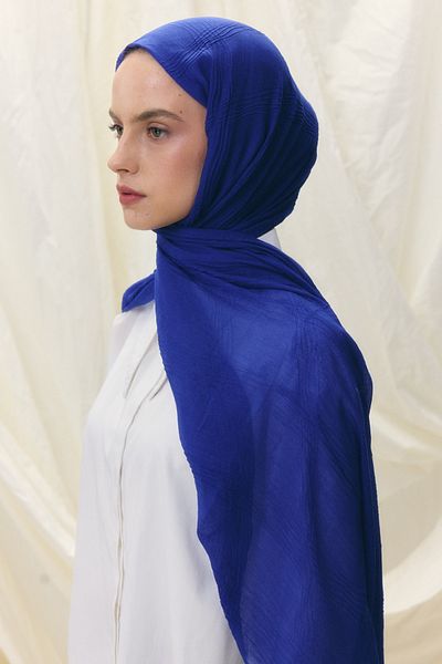 FENZA SCARF Lilyum Purple Cotton Shawl with Fringes