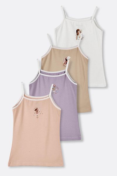 MiaBaby Girl's Four Tank Top
