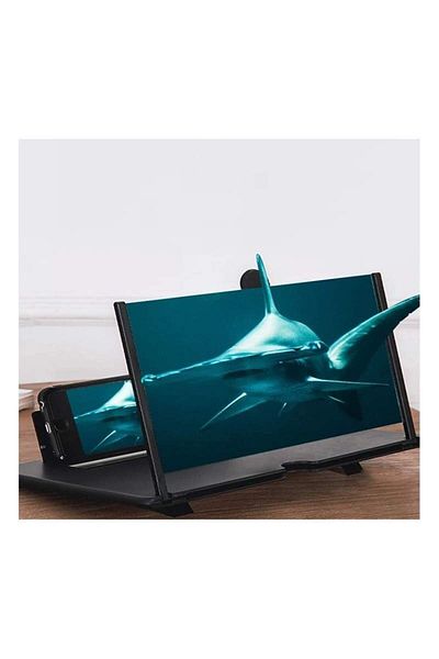 SIKS Amplificator de imagine ® cu efect 3D, simplu și ușor de transportat, 12 inch, plastic, negru