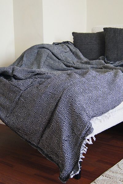 Home Cotton Double Bedspread - Sofa Cover Modern Patterned, Soft Textured 200X230