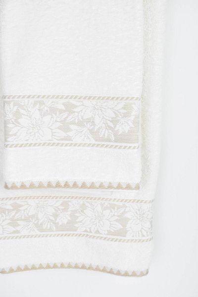 birizmoda Palace Bath Towel-Cream