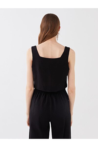 LC Waikiki Γυναικεία μπλούζα με τετράγωνο γιακά μονόχρωμη (S3)