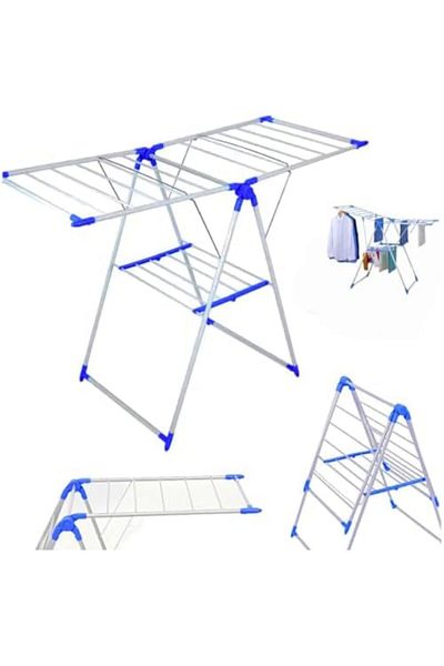 Generic Foldable Clothes Drying Stand with Adjustable Wings Laundry hack Suitable for Indoor and Outdoor Use